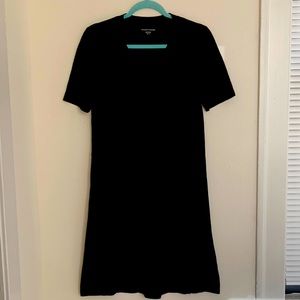Eileen Fisher Sustainable Hemp/Organic Cotton Blend Black Tee Shirt Dress SizeXS